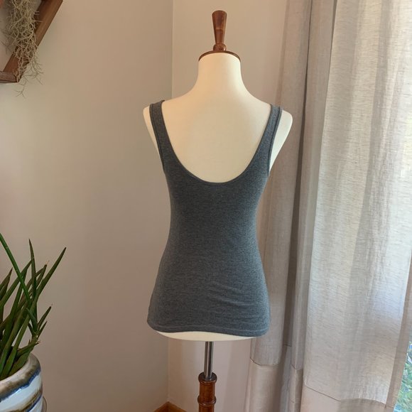 Express Sexy Basics Sequined Gray Tank XS - Picture 2 of 5